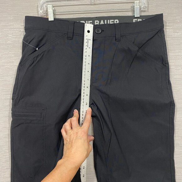 Eddie Bauer Fleece Lined Tech Pants Mens 34 x 30 Black Water Repellent Insulated - Picture 10 of 12